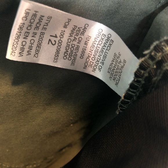 Democracy Ab Solution Cropped Cargo Pants with Roll Up Legs Size 12 Green - Picture 12 of 14